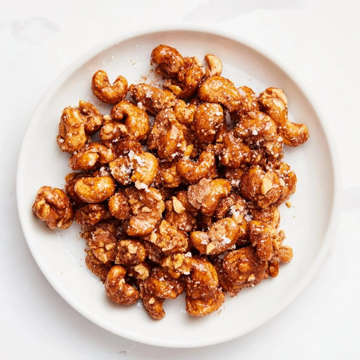 Golden, crunchy sweet and salty honey toasted cashews, perfect for snacking or gifting this holiday season.