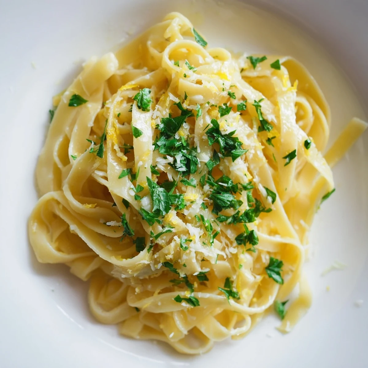 A steaming bowl showcasing Garlic Butter Noodles, the savory pasta tossed with garlic and a hint of red pepper.