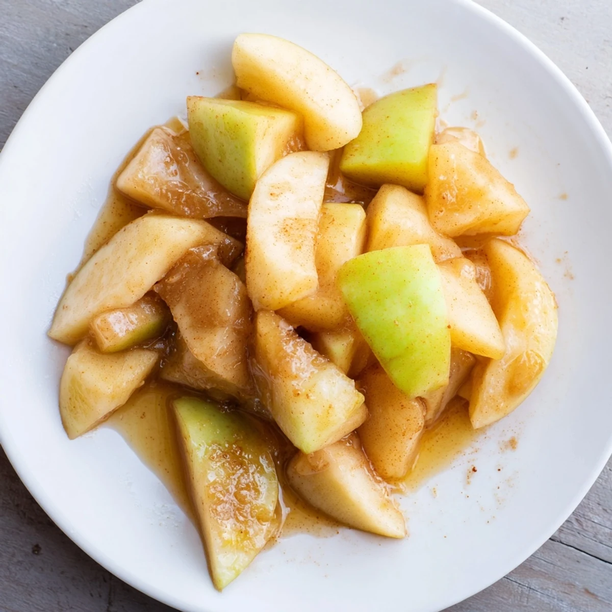 Slow Cooker Stewed Apples, glistening with honey, simmered to soft perfection in a slow cooker.
