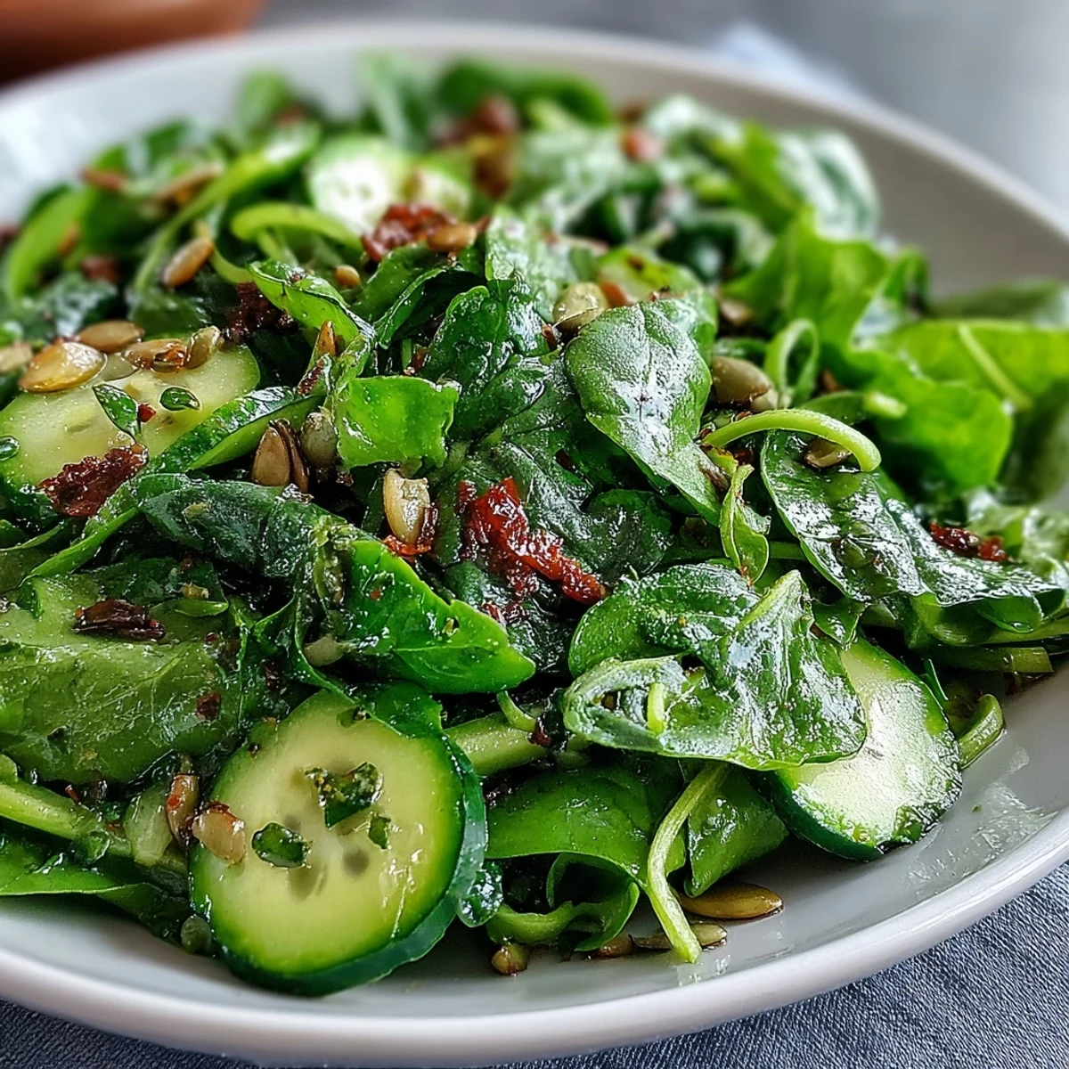Colorful Glowing Green Salad, showcasing hydrating veggies and a bright, herbaceous dressing.