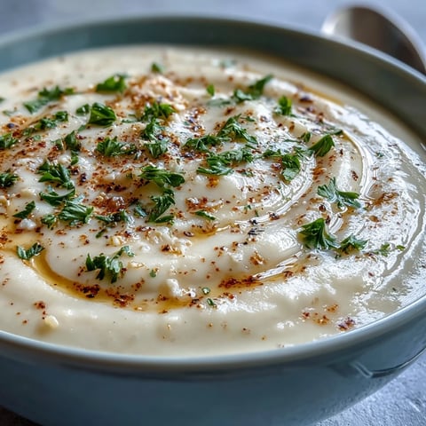 A warm bowl of White Bean and Parmesan Soup garnished with fresh parsley and extra grated cheese, served beside a slice of crusty bread for dipping.