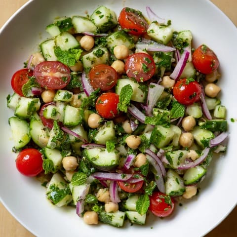 Fresh Cucumber Chickpea Salad