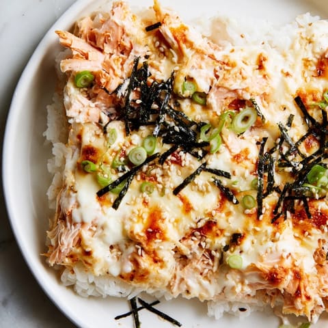 Creamy Salmon Sushi Bake