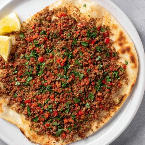 Turkish Lahmacun Flatbread Delight