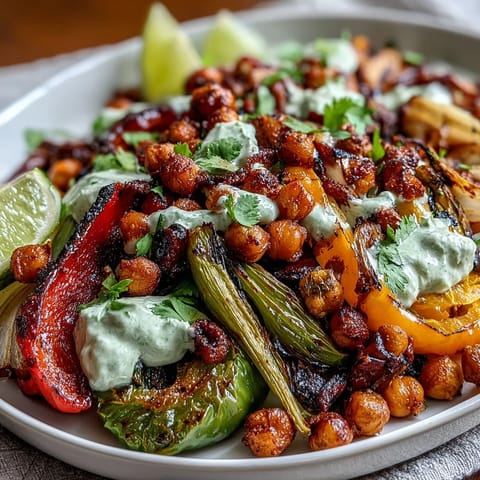 Rainbow Veggie Chickpea Fajitas