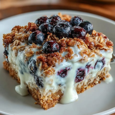 Clean Blueberry Oatmeal Bake