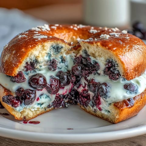 Blueberry Protein Bagels