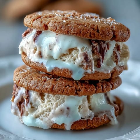 Vanilla bean frappuccino ice cream sandwiches combine rich espresso cookies with smooth, dreamy vanilla filling.  