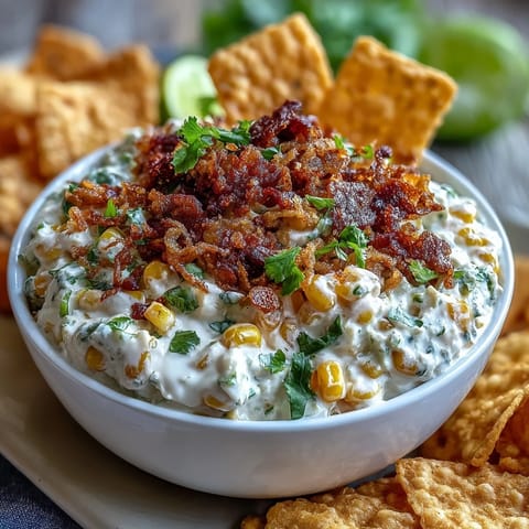Elote Dip with Chips