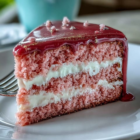 Elegant Rosé Velvet Cake, perfect for bridal showers, featuring delicate pink frosting.