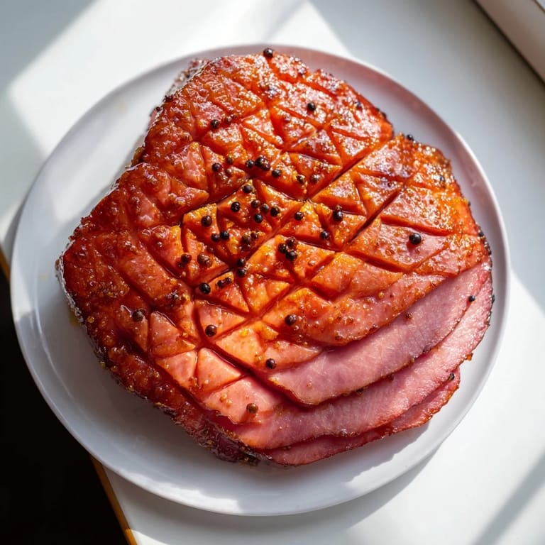 Juicy and tender, enjoy this holiday Slow-Cooked Honey Glazed Ham with its beautiful, glazed finish.