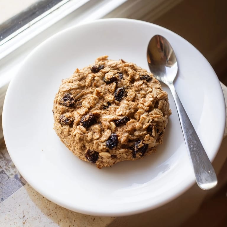 Warm, inviting image: a stack of fluffy oatmeal raisin breakfast cookies, smelling of cinnamon and vanilla.