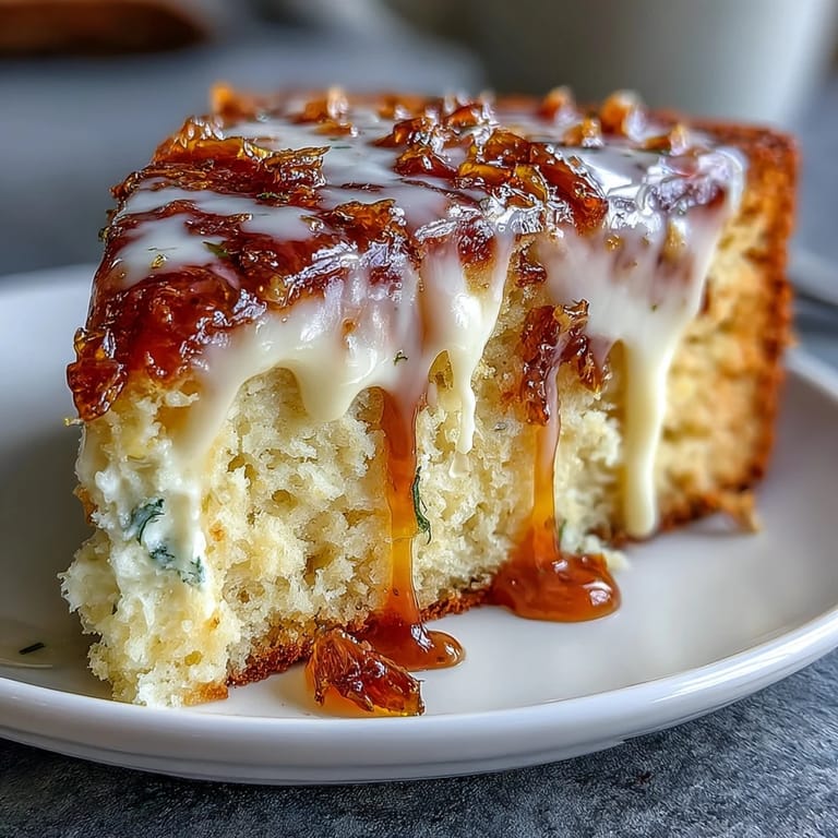 Moist and zesty Heavenly Blood Orange Yogurt Cake served on a white plate, garnished with fresh berries.
