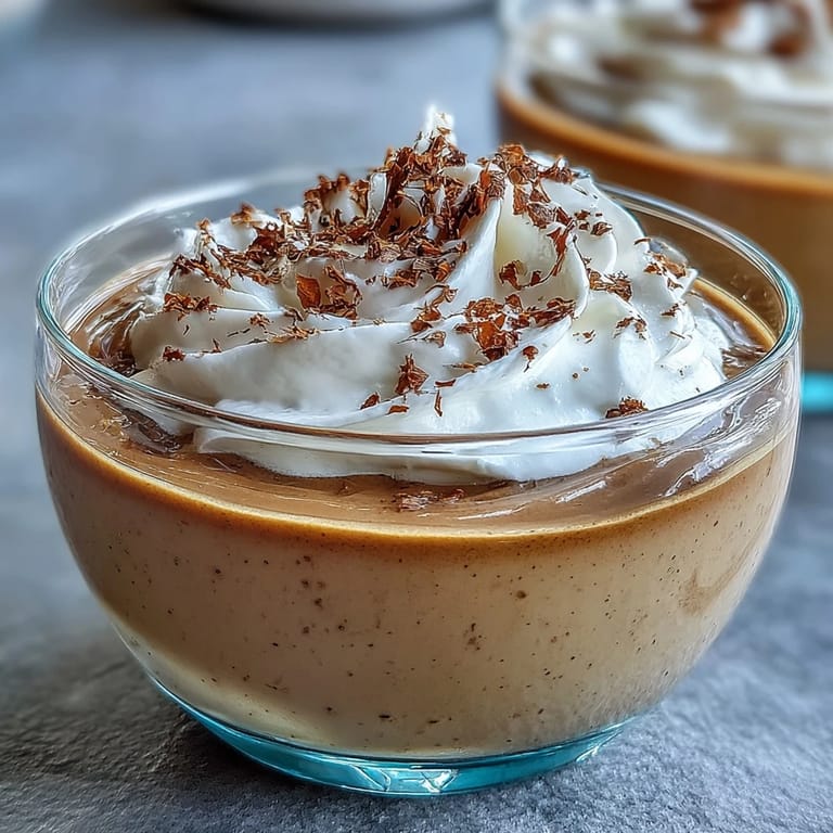 Silky Hojicha Pudding with a rich roasted green tea aroma, ready to serve chilled.