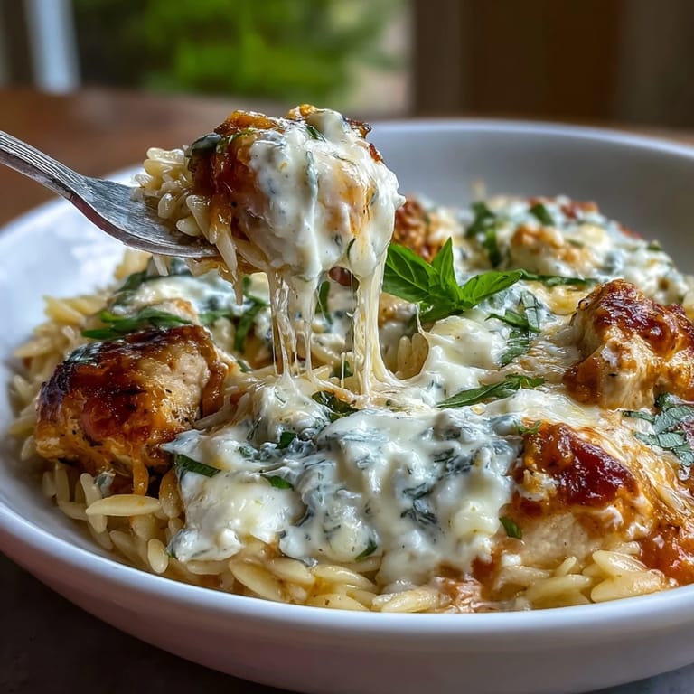 One-Pan Ultimate Creamy Chicken Lasagna Orzo