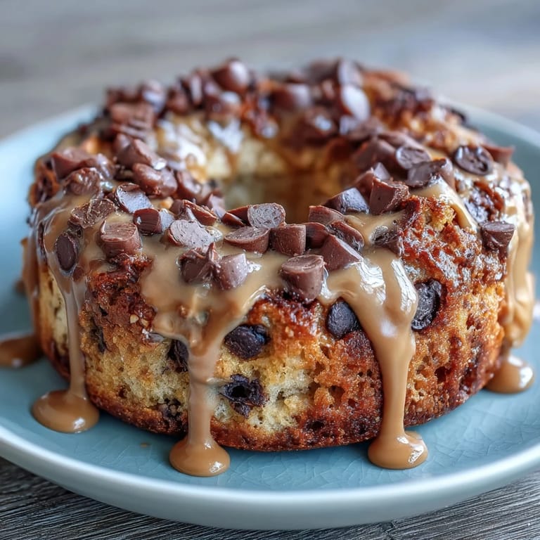 Warm, golden bagels studded with melty chocolate chips and drizzled with smooth peanut butter sauce for an indulgent yet nourishing snack.  