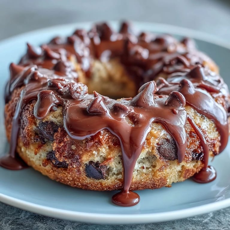Soft, chewy protein bagels loaded with chocolate chips and finished with a sweet peanut butter drizzle, perfect for fueling your day.