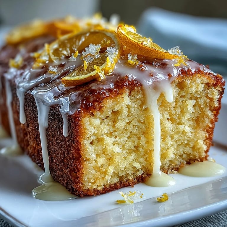 Classic Limoncello pound cake topped with vibrant lemon glaze, offering a bright and moist dessert for family celebrations or weekend baking.