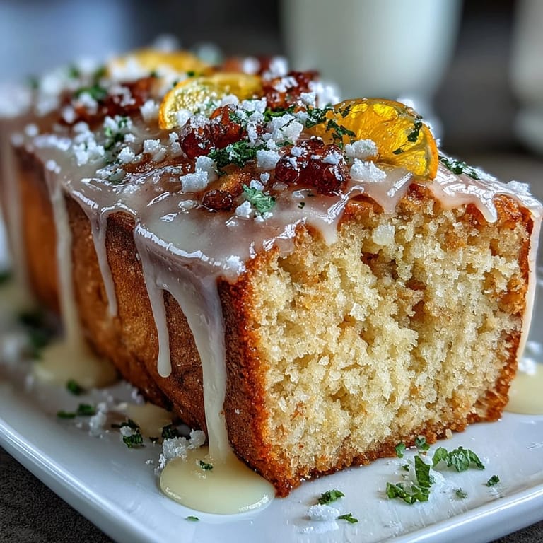 Bright lemon drizzle cake decorated with colorful edible blooms, offering a zesty and floral dessert experience.