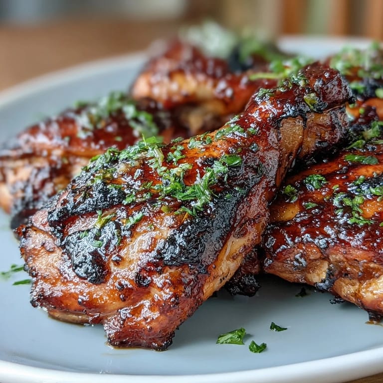 Sweet and savory honey garlic marinated chicken thighs grilled to golden perfection, bursting with rich, caramelized flavor.