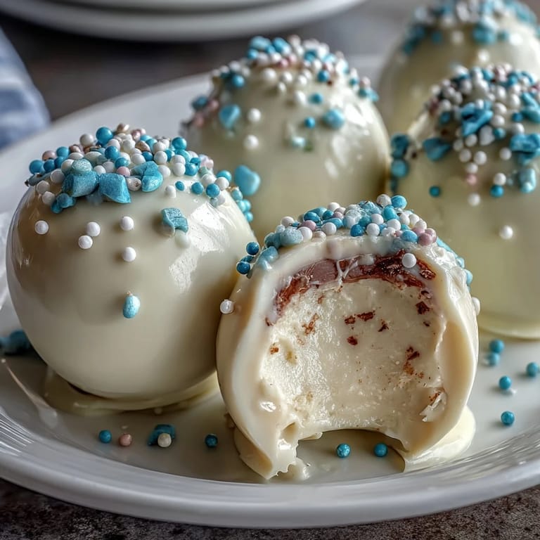 Festive white chocolate peanut butter Easter eggs decorated with pastel sprinkles, perfect for spring celebrations and holiday candy trays.