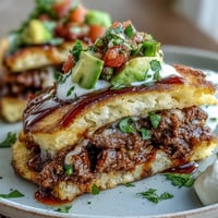 Fluffy cloud bread tacos, ready to be filled with seasoned taco meat and fresh pico.